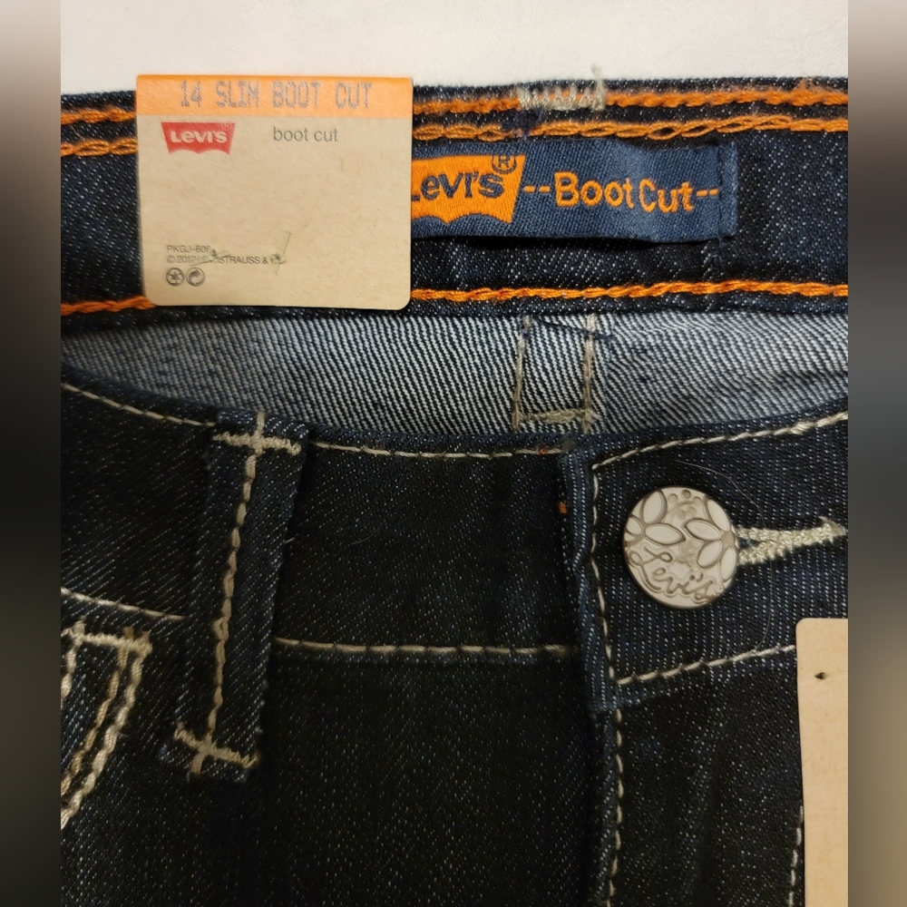 NWT Levi's Girl's 14 Slim Boot Cut Stretch Denim Jean - Picture 6 of 13